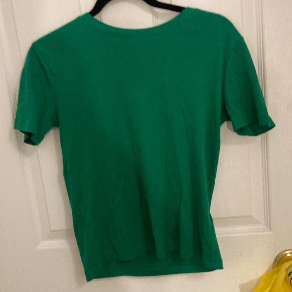 green zara basic top